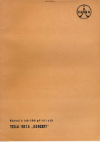 Tesla 1012a - Navod k udrzbe 